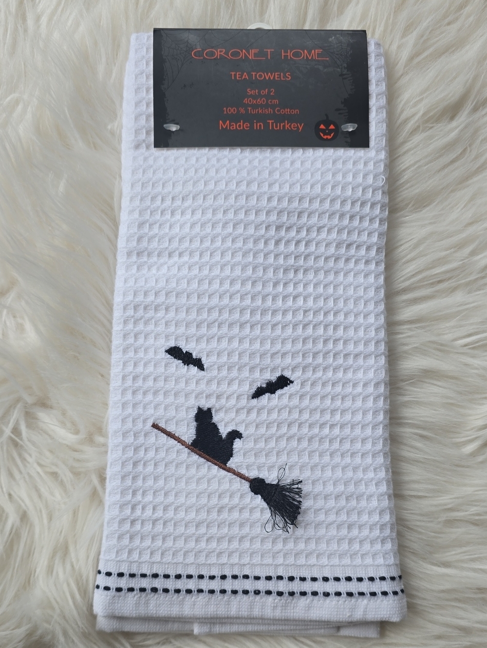 Halloween Kitchen Hand Towels - Set of 2 NWT